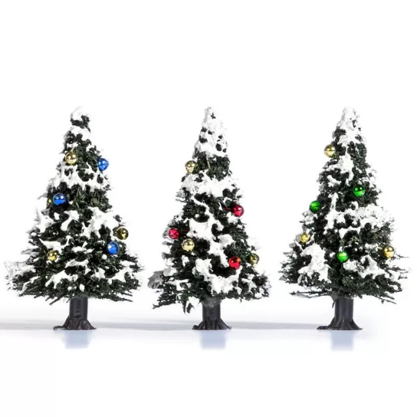 Christmas Trees with snow 38mm tall