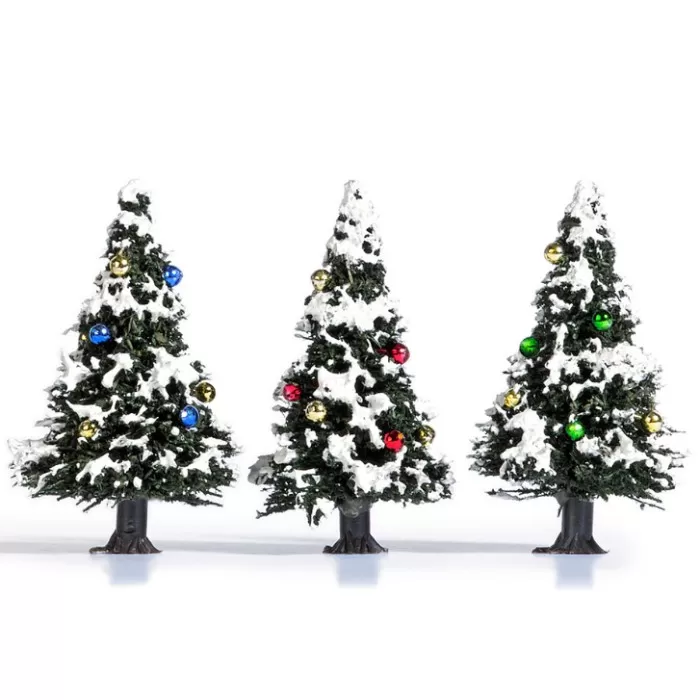 Christmas Trees with snow 38mm tall