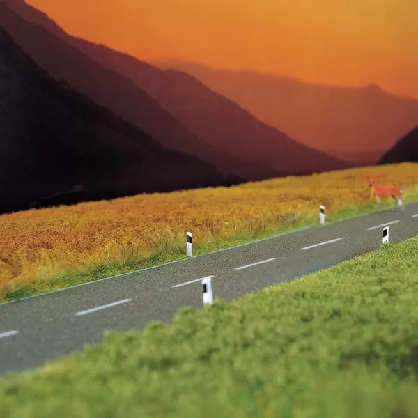 Road with white lines 88mm wide OO Busch 7086