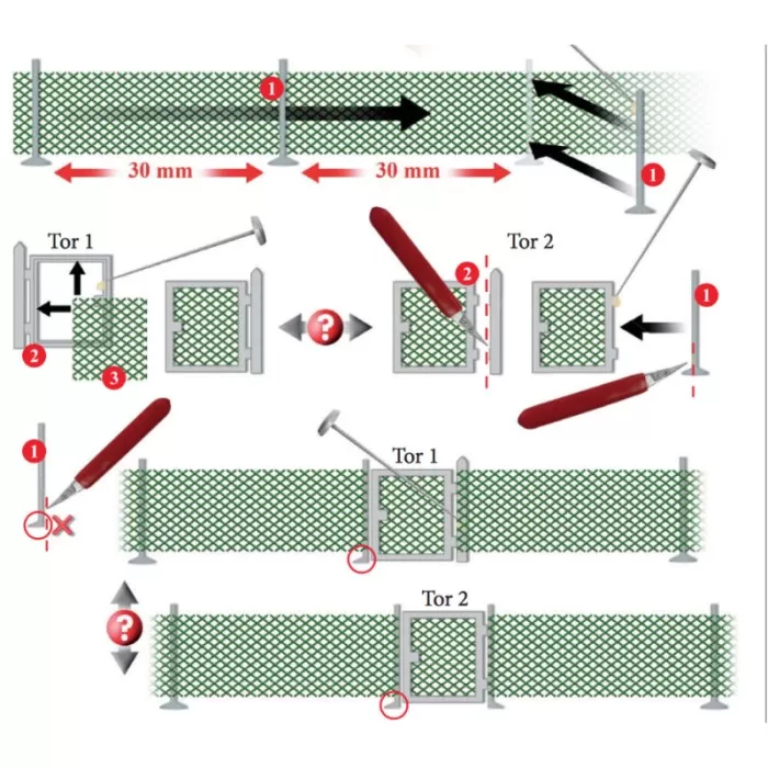 Chain link fence Kit OO Busch 1020