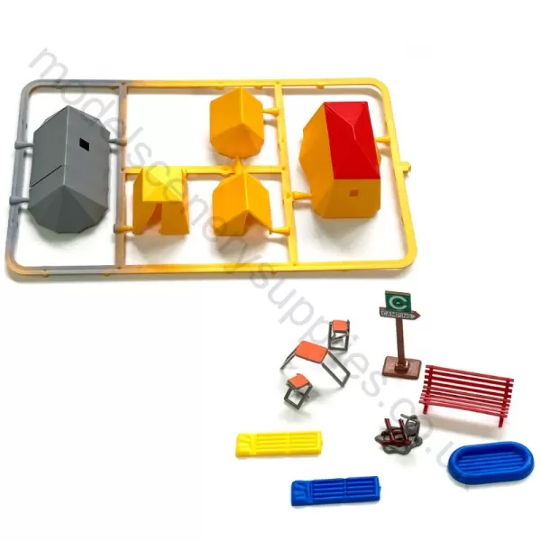 Campsite tents and extras OO Busch 6026