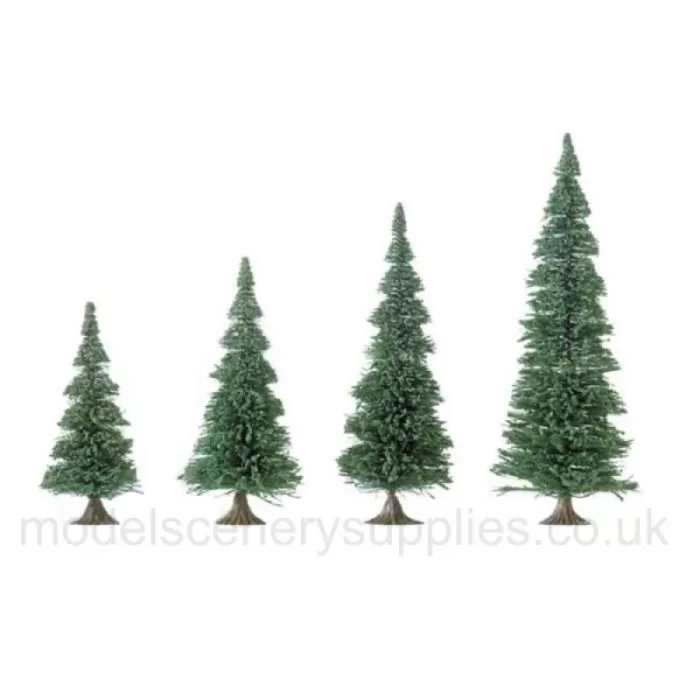 Pine Trees 75 - 90mm tall with bases