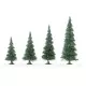 Pine Trees 75 - 90mm tall with bases