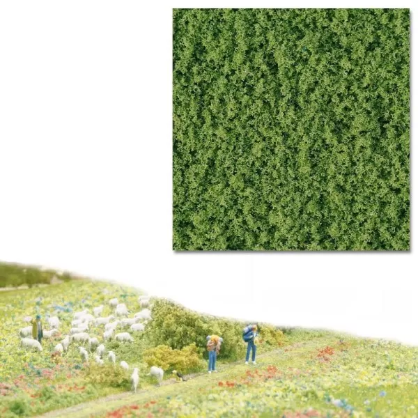 Coarse Light Green flock Busch 7337