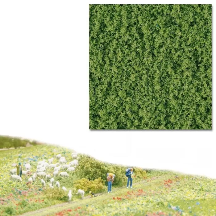 Coarse Light Green flock Busch 7337