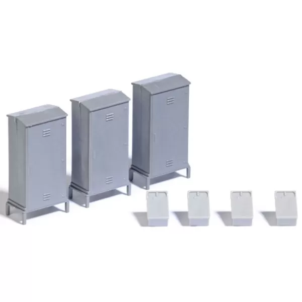 Lineside Cabinets and Telephone Boxes OO Busch 7792