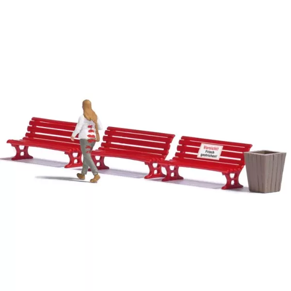 Wet Paint Park Benches OO