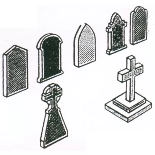 Gravestones N gauge