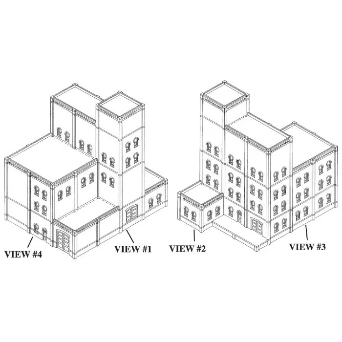 Industrial Factory Building 371mm tall OO