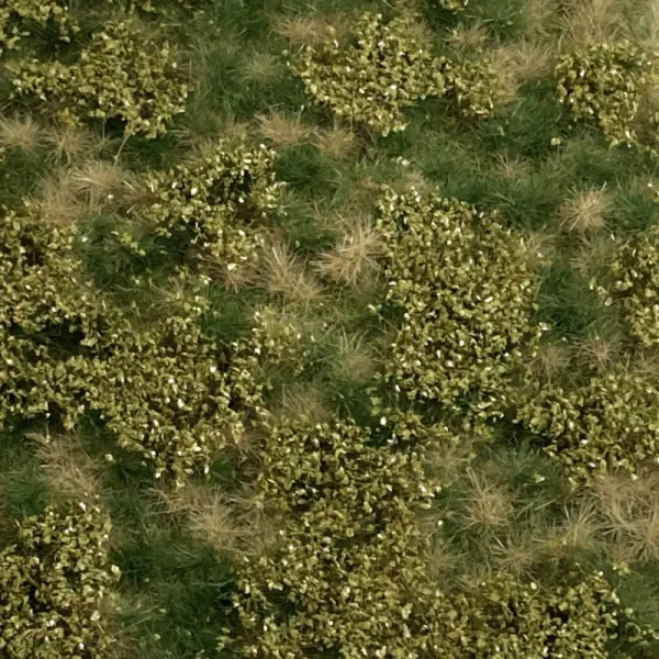 Landscape Mat Grass Tufts and Low Bushes, Spring Meadow Model Scene F511