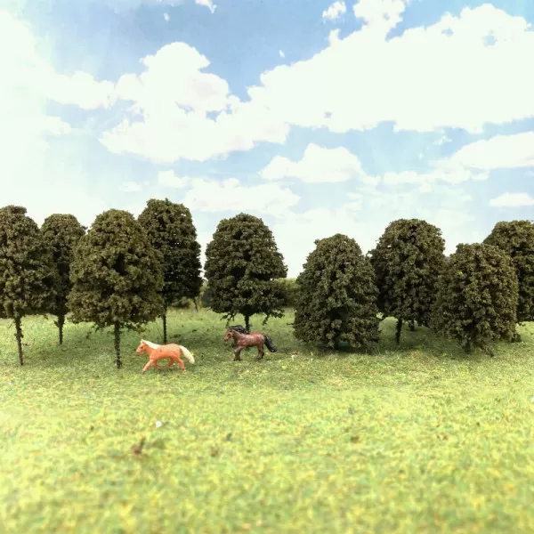 Deciduous Trees or Bushes 45mm tall 10 or 20 pack 