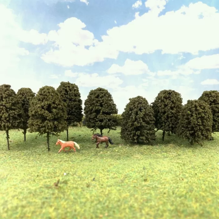 Deciduous Trees or Bushes 45mm tall 10 or 20 pack 
