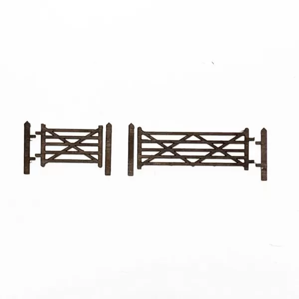 Wooden Five Bar Farm Field Gates N gauge