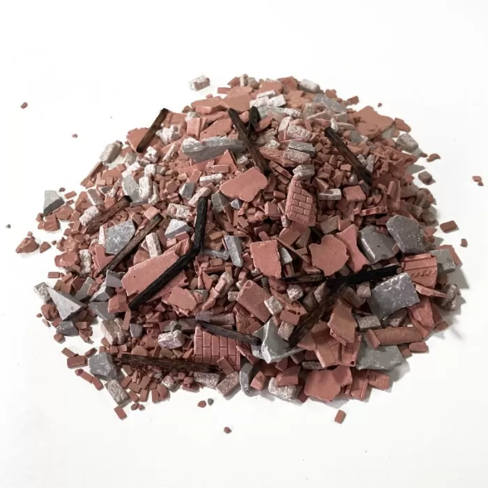 War Scene Bombed Building Rubble 28mm  Special Mix