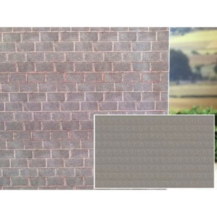 Block wall Paper Weathered blocks 1:32