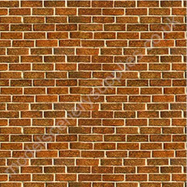 Self-Adhesive Building Paper Traditional Red Brick O gauge 