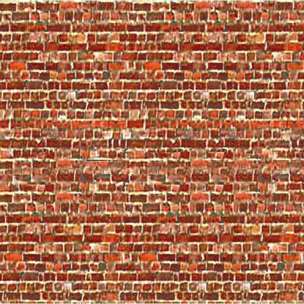 Self-Adhesive Building Paper Dark Old Red Brick O gauge 