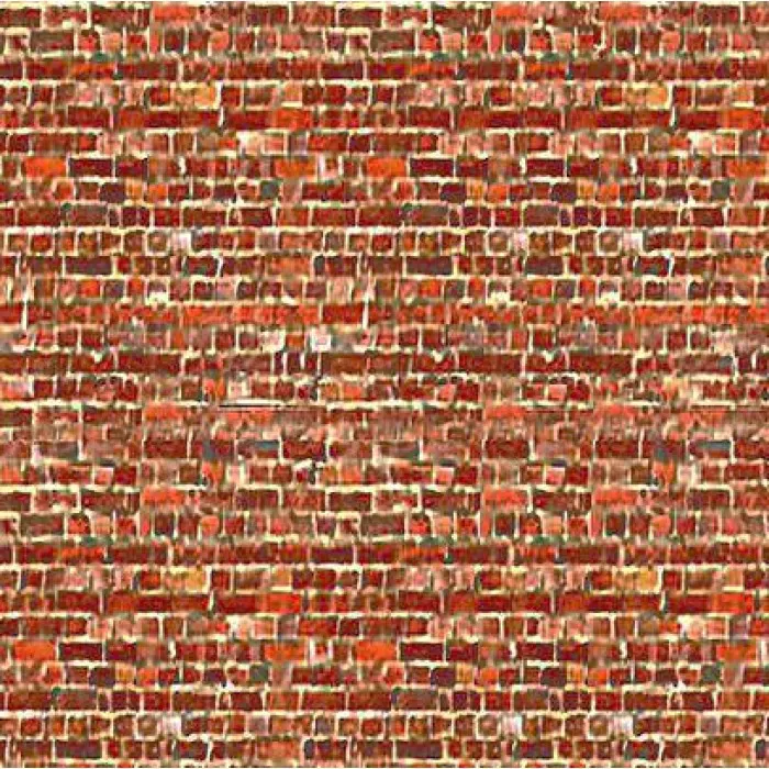 Self-Adhesive Building Paper Dark Old Red Brick O gauge 