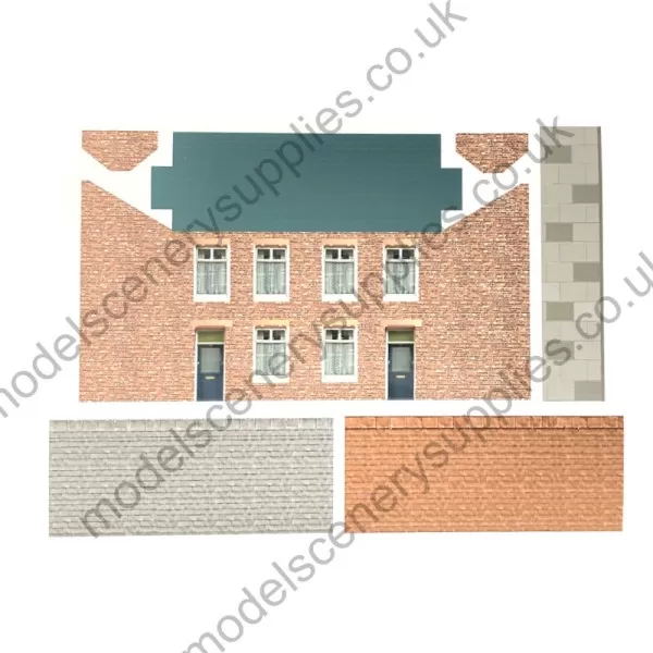 Low Relief House Terrace Kit x 4 Light Brick BM303