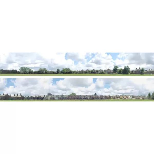 Backscene Into the Town 107B OO 9inch tall