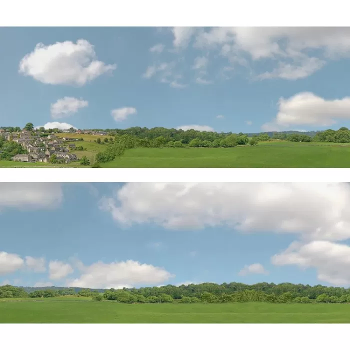 Backscene Village Long 202C OO 24 inch tall