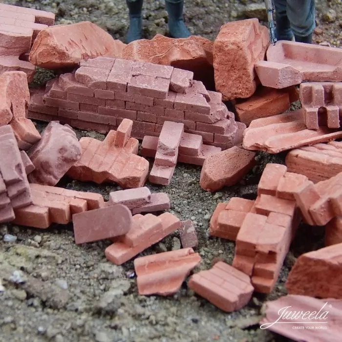 Real Red Brick Rubble 1:35