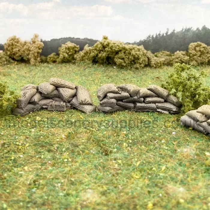 Sandbags Curved lines OO  25 - 28mm