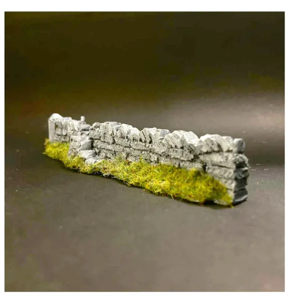 Roadside Rough Dry Stone Walling with Stone Steps OO PW1SS