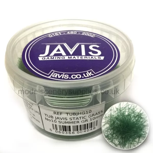 Static Grass Hairy Grass Summer green 10mm Javis TUBJHG10