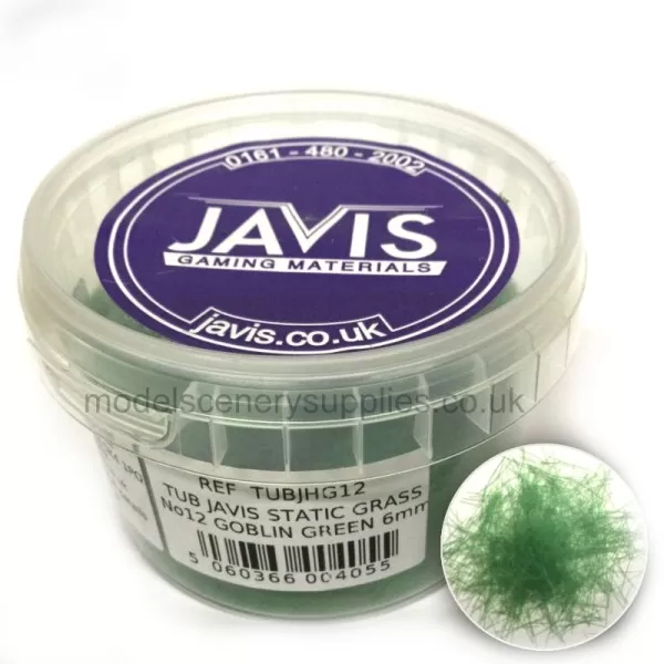 Static Grass Hairy Grass Goblin Green 6mm Javis TUBJHG12
