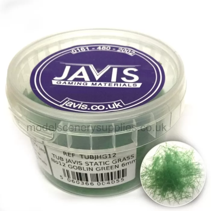 Static Grass Hairy Grass Goblin Green 6mm Javis TUBJHG12
