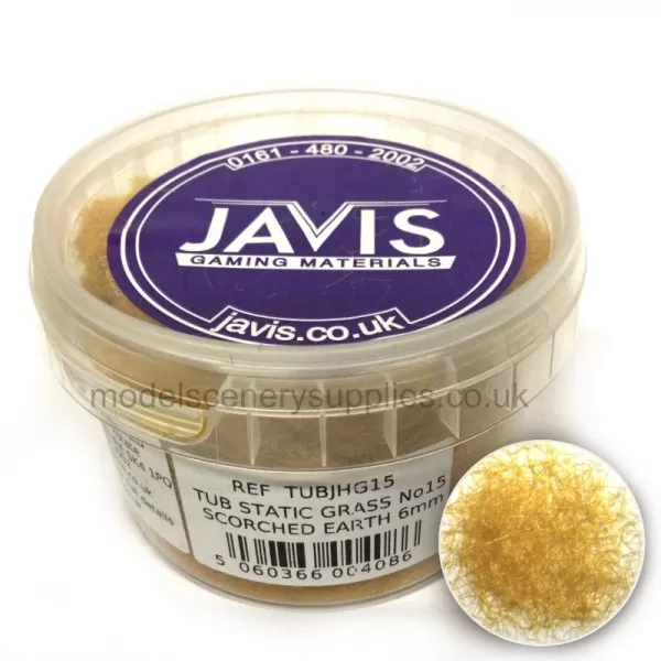 Static Grass Hairy Grass Scorched Earth 6mm Javis TUBJHG15