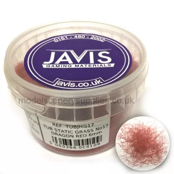 Static Grass Hairy Grass Dragon Red 6mm Javis TUBJHG17