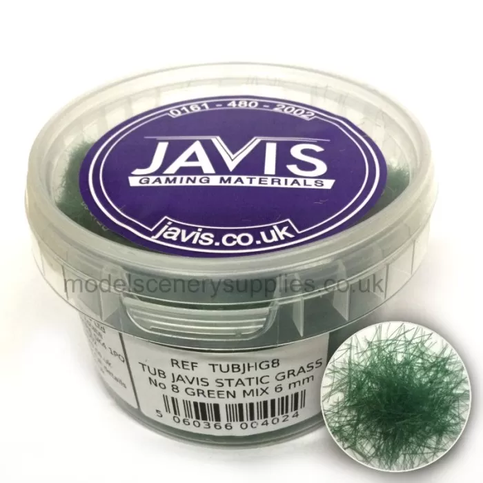 Static Grass Hairy Grass Green 6mm Javis TUBJHG8