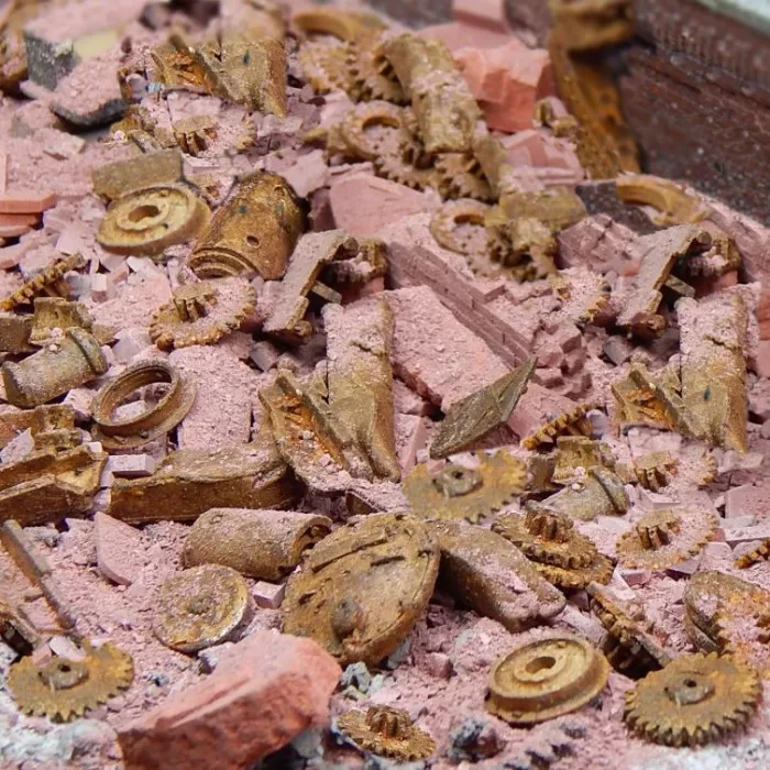 Rusty old Scrap Metal and Gearwheels 