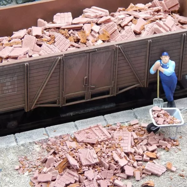 Real Red Brick Rubble 1:45 Juweela 24135