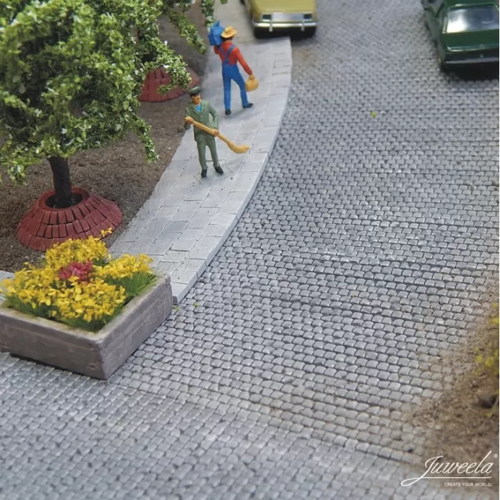 Flexyway Granite Sett Road Straight Wide OO Juweela 28283