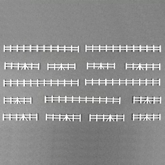 Farm Rail Fencing White  N Gauge GMKD13w