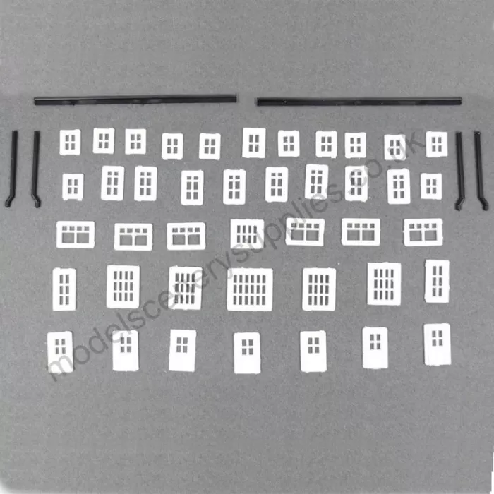 Windows Doors Gutters and downpipes  N Gauge GMKD15