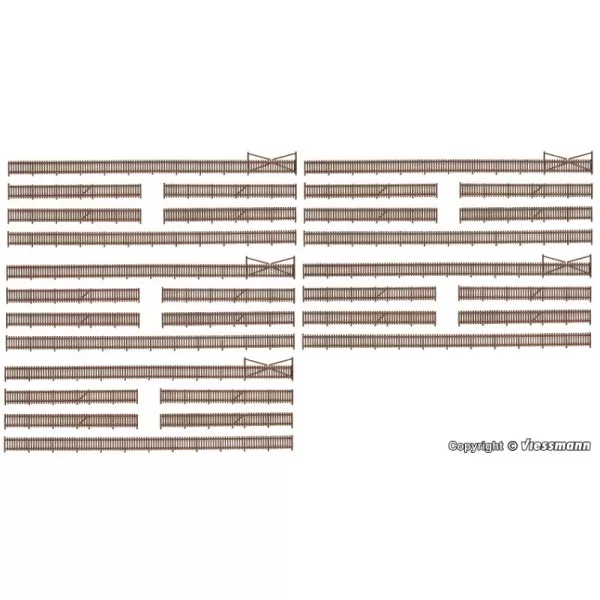 Wooden Fence with gates N gauge