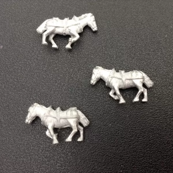 Horses with Harness N gauge
