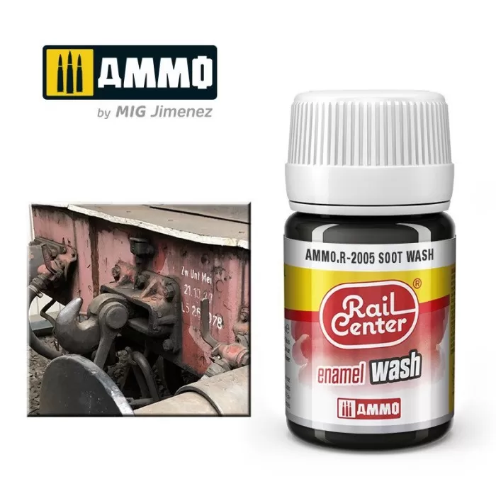 Soot Weathering Wash Rail Center AMMO.R-2005