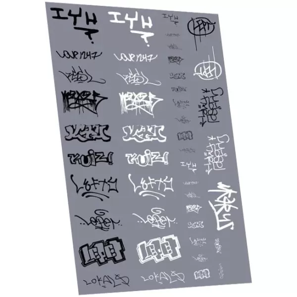 Graffiti Tags Transfers  Railtec 8957 Pack #7