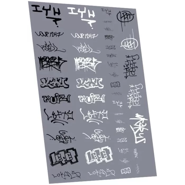 Graffiti Tags Transfers  Railtec 8957 Pack #7