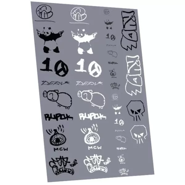 Graffiti Tags Transfers  Railtec 8961 Pack 11