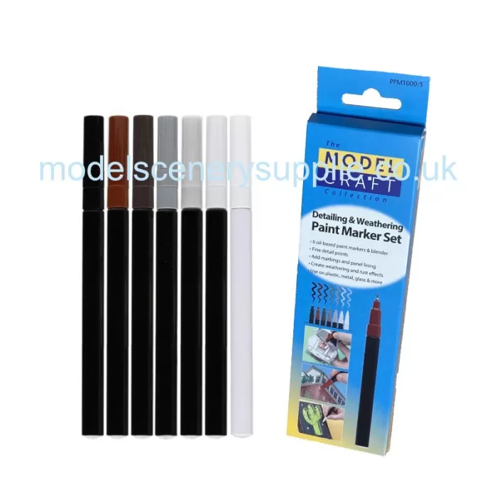 Detailing and Weathering Paint Marker Set Modelcraft PPM1000