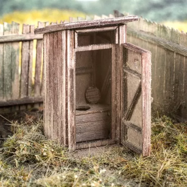 Wooden Privy Outside Toilet OO