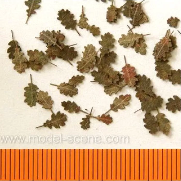 Scale Model Oak Leaves 1:72 Brown