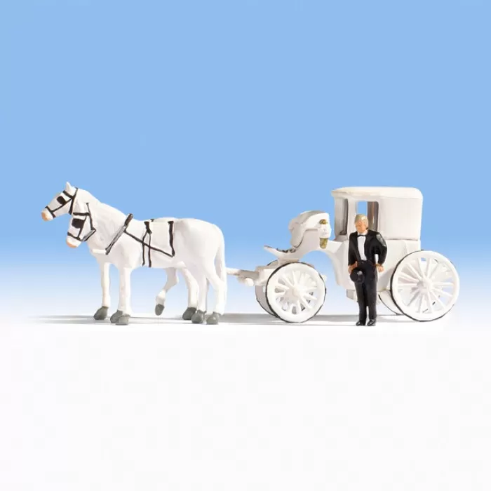 Horse Drawn Wedding Carriage Set OO