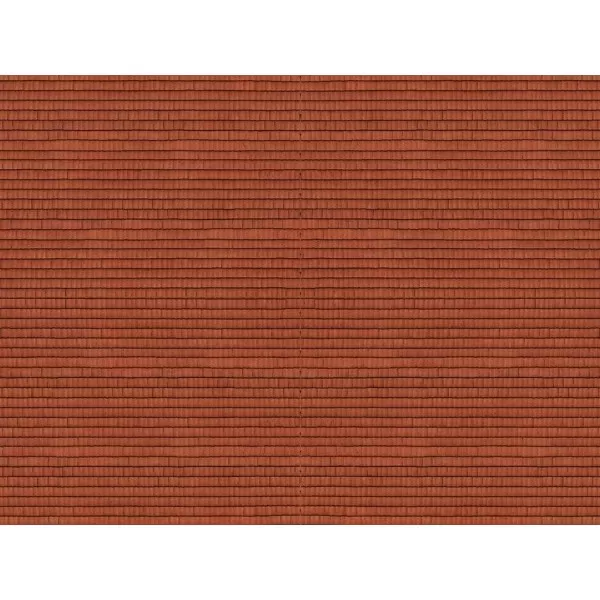 Roof Tile textured cardboard Red Tile N gauge